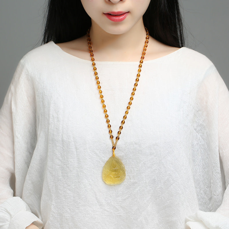 Kaiguang Topaz Goldgott des Vermögens Anhänger