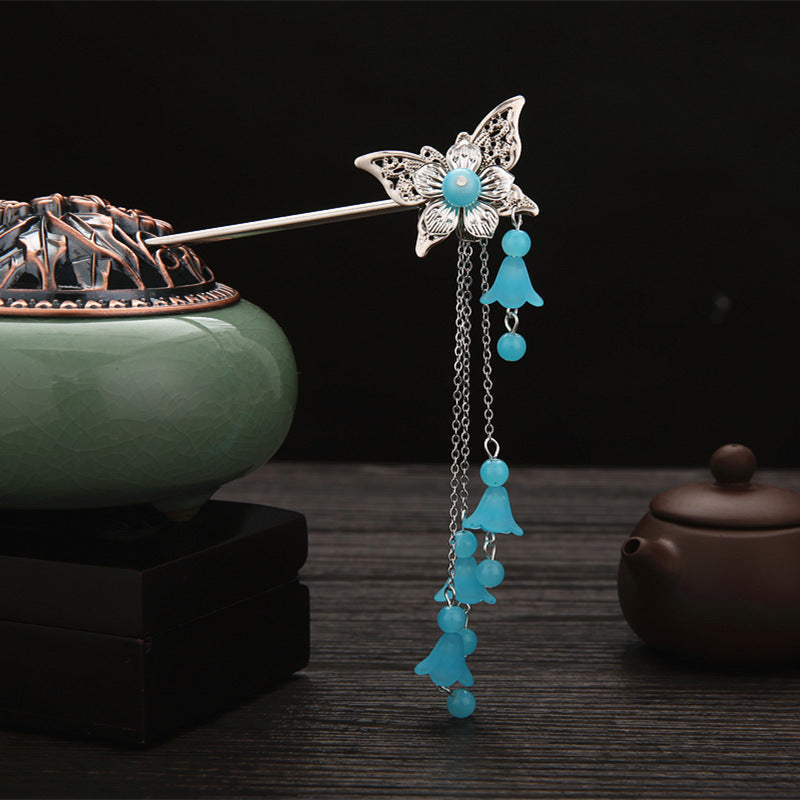 Langes Quasten -Haarnadelhaarnadel -Top -Clip -Schritt -Kopfschmuck