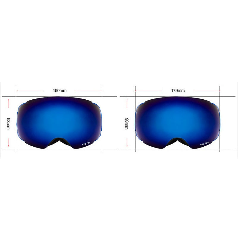 Compass Ski Glasses Double-layer Lens Anti-fog Spherical Surface Mountaineering Goggles