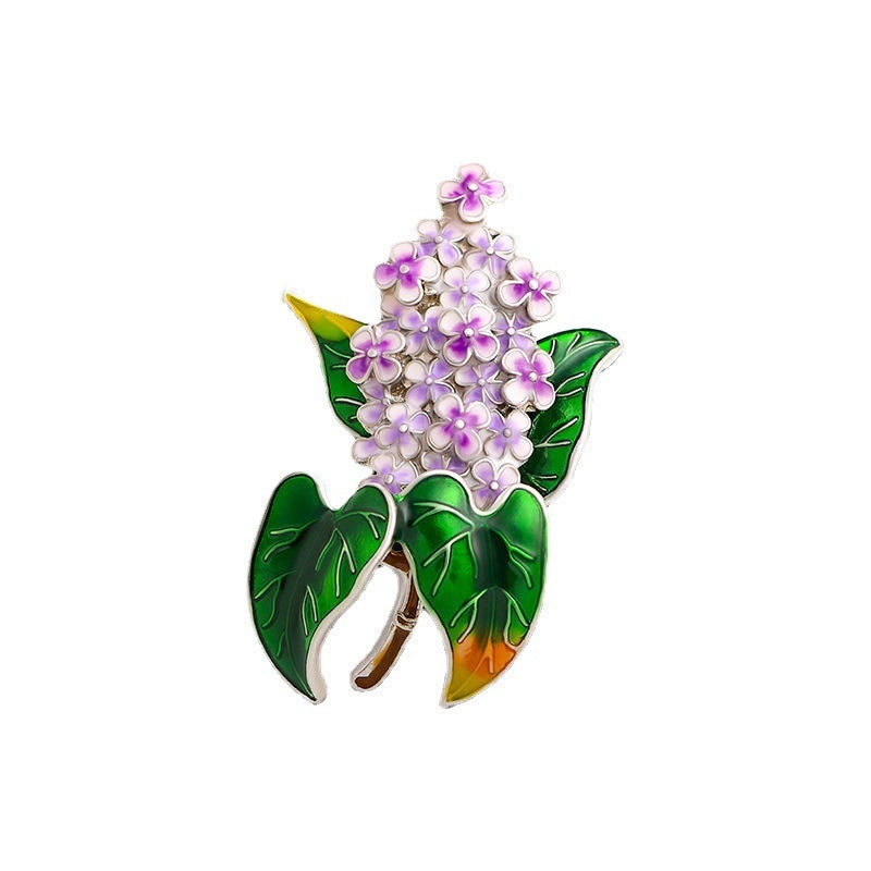 Mode Emaille Pflanzenbroschtemperament einfache Kleidung Pin