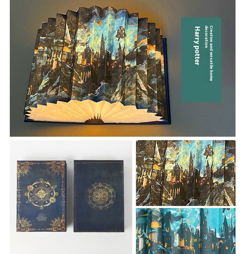 Folding Book Cultural and Creative Gifts Small Night Lamp