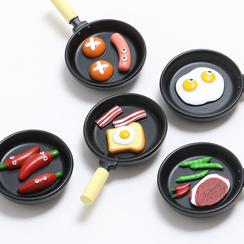 Funny Mini Frying Pan – Realistic Food Fridge Magnet-2