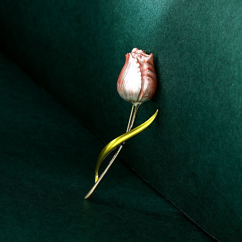 UNISEX High-End-vielseitige, emaillierte romantische Tulpenbrosche