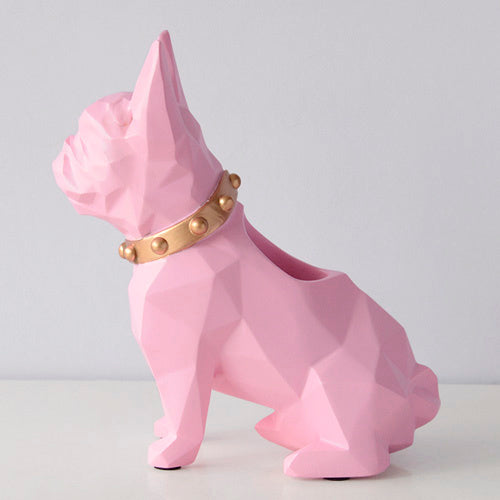 Geometric Puppy Pencil Holder Office Pen Barrel