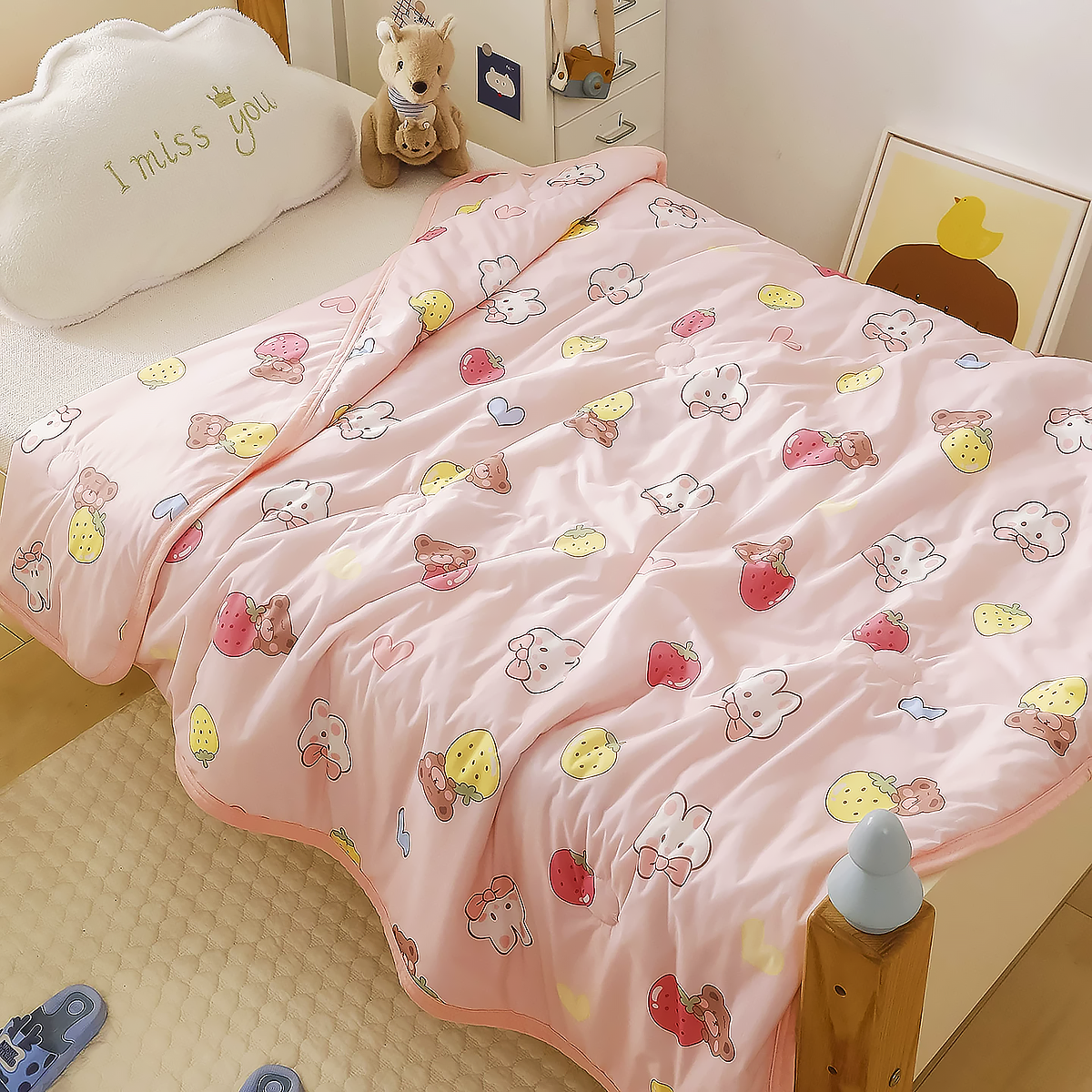 Cooling Ice Silk Summer Blanket for Kids Air Conditioning Blanket-5