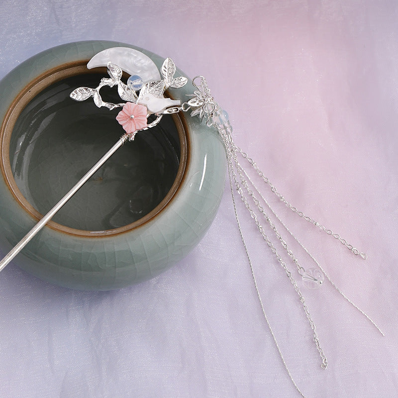 Super langes Fransen -Haarzubehör Schritt für Schritt Einfache Haarnadel