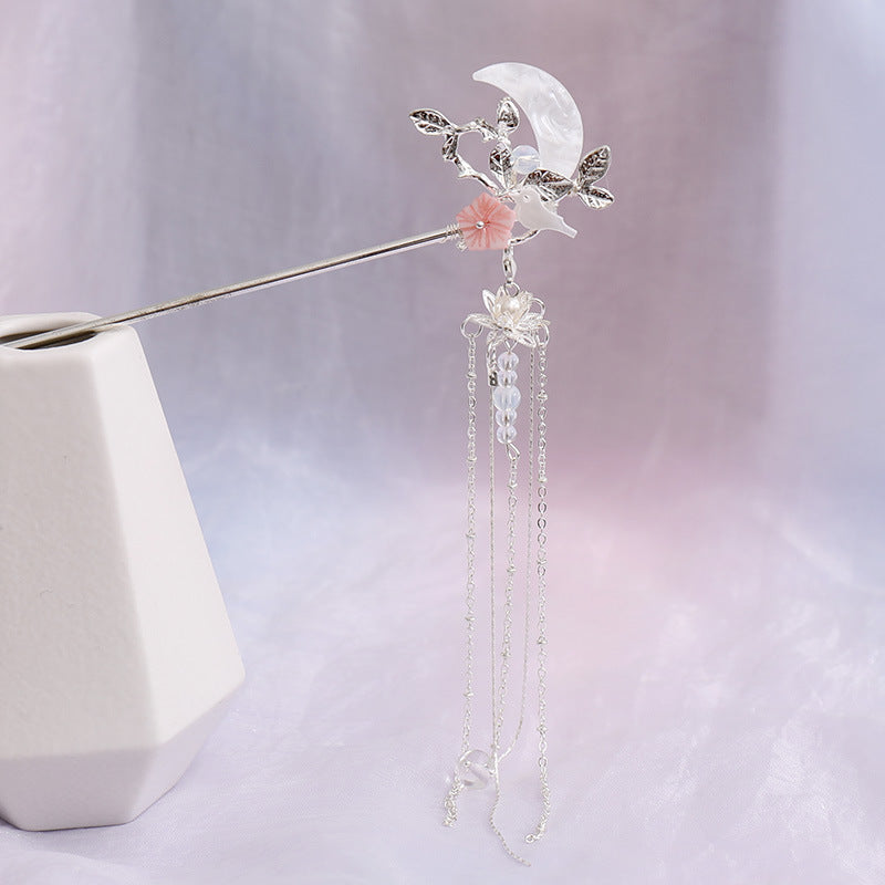 Super langes Fransen -Haarzubehör Schritt für Schritt Einfache Haarnadel