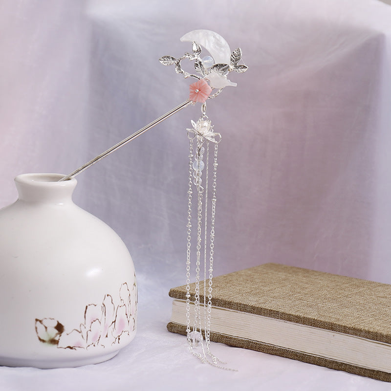 Super langes Fransen -Haarzubehör Schritt für Schritt Einfache Haarnadel