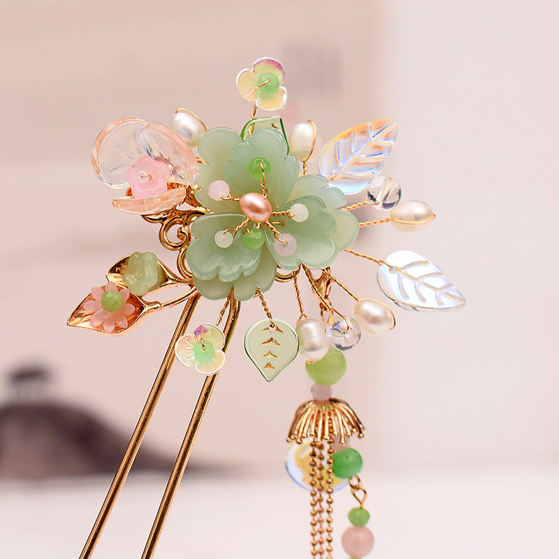 Handgefertigter Haarnadung Kopfschmuck aus der anderen Uferblüte Haarnadel