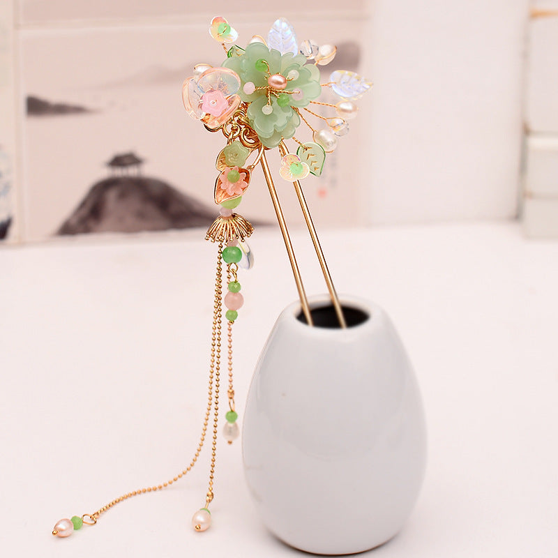 Handgefertigter Haarnadung Kopfschmuck aus der anderen Uferblüte Haarnadel