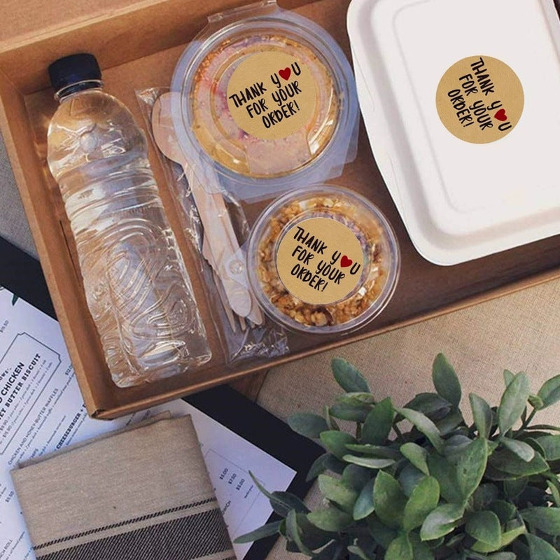 Seal Baking Gift Wrap Label Round Kraft Paper Sticker