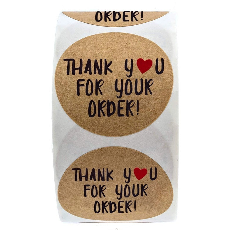 Seal Baking Gift Wrap Label Round Kraft Paper Sticker