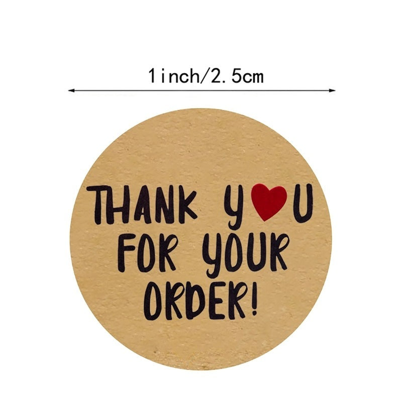 Seal Baking Gift Wrap Label Round Kraft Paper Sticker