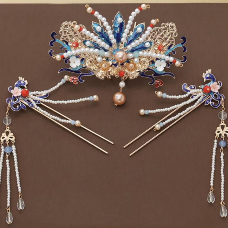 Hanfu hairpin with tassel in silver traditional design
