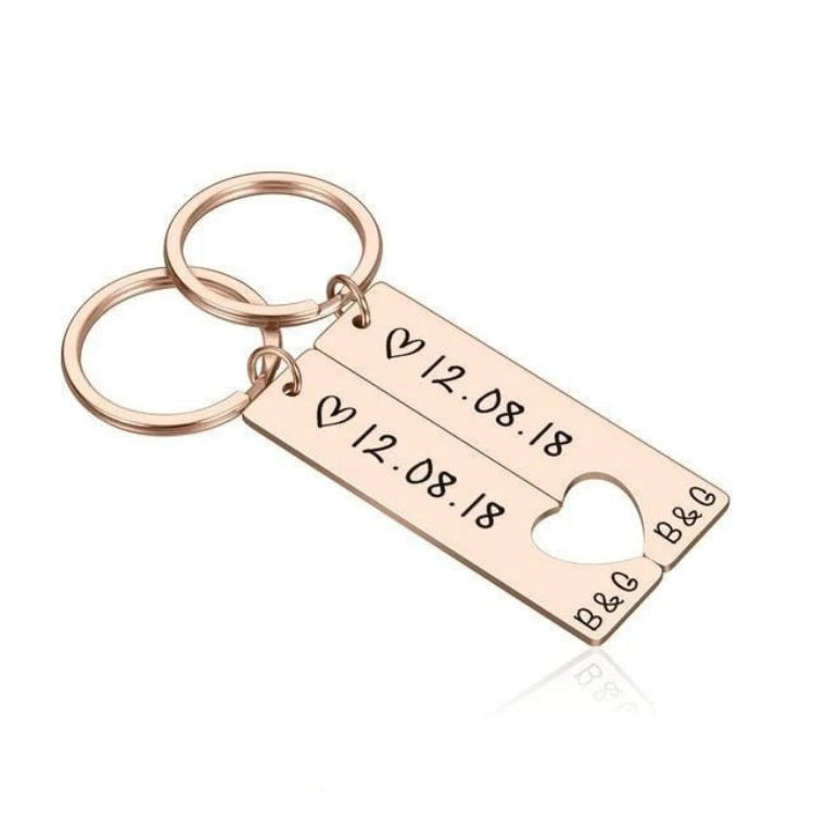 Customized Couples Keychain Boyfriend Girlfriend Anniversary Valentine's Day Gifts
