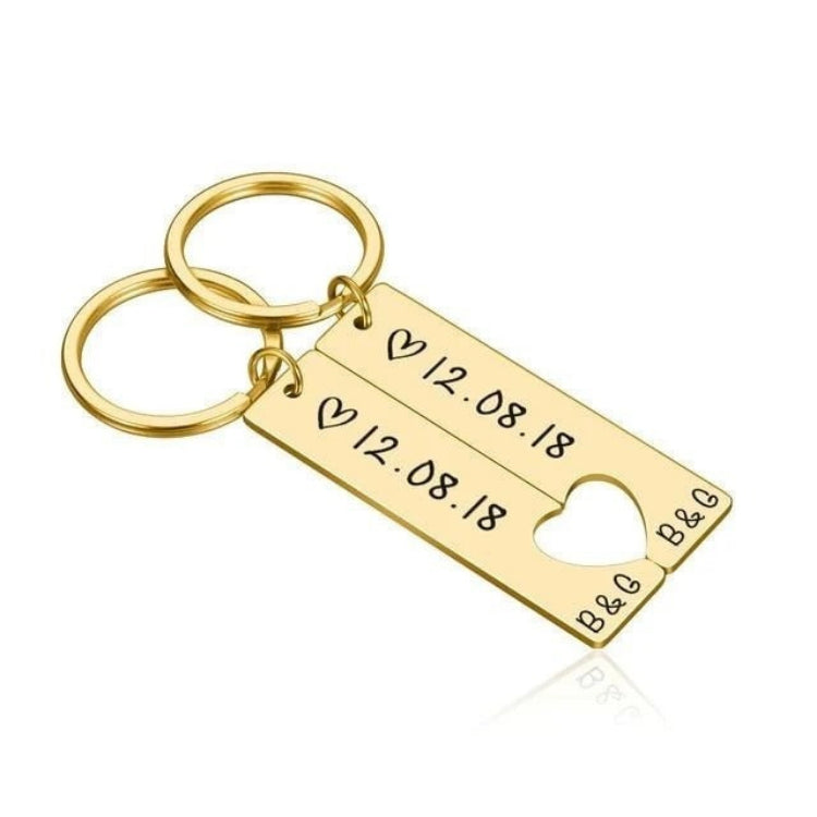 Customized Couples Keychain Boyfriend Girlfriend Anniversary Valentine's Day Gifts
