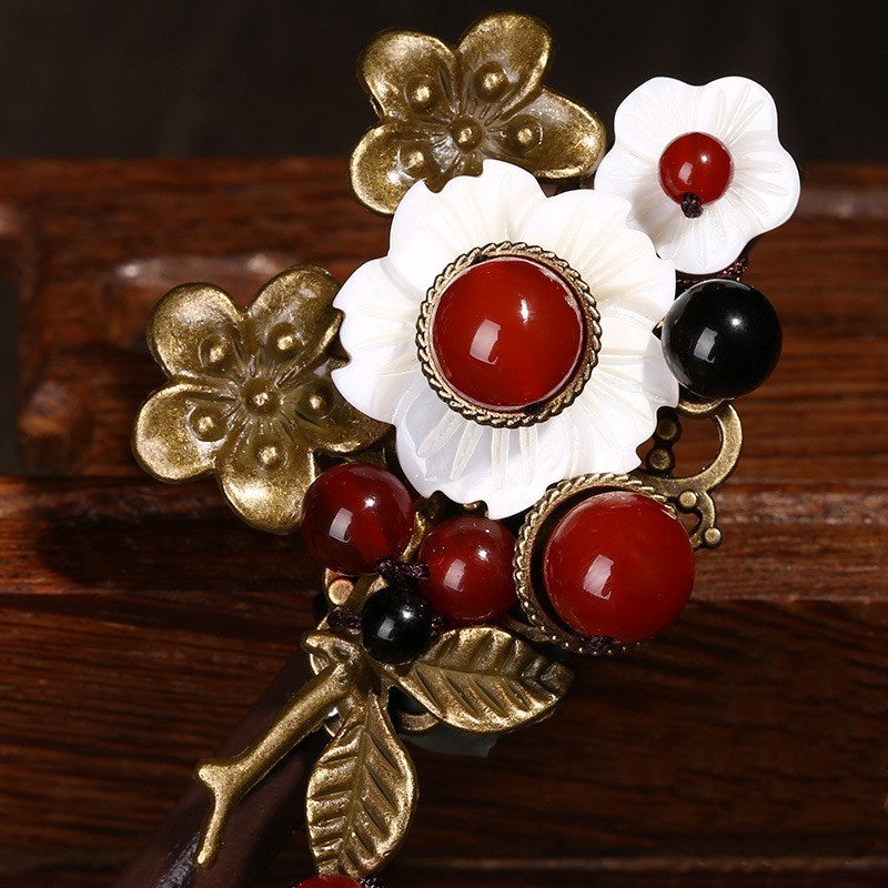 Altes Kostüm hölzerne Haare Ethnische Stil handgefertigte Haarnadel