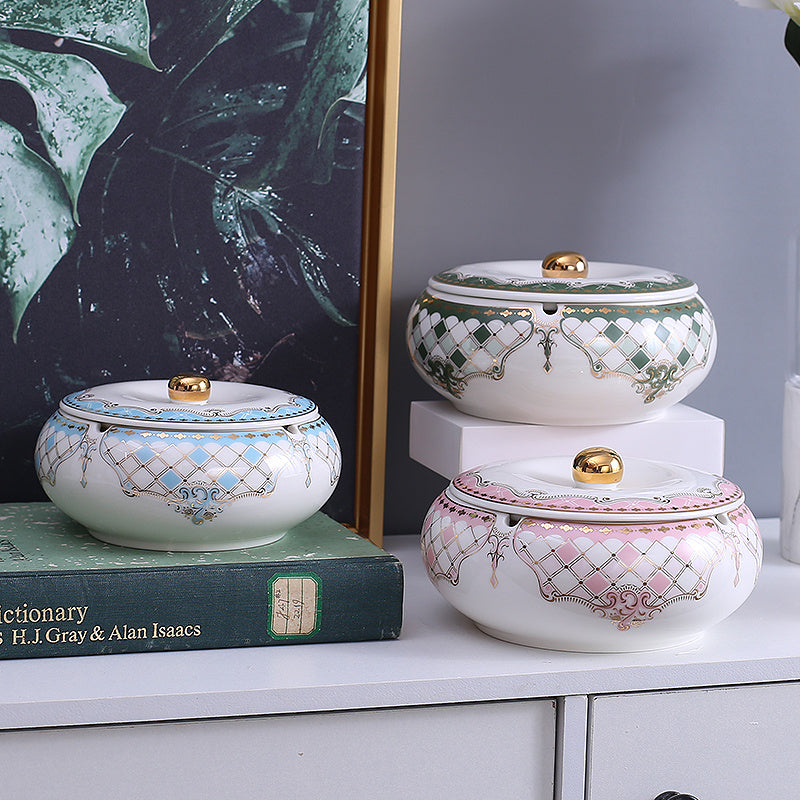 Haushaltskreatives Keramik großer Aschenbecher mit Deckel