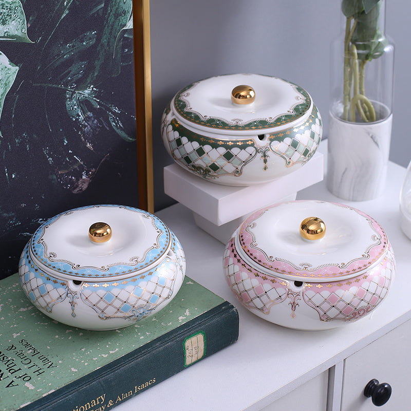 Haushaltskreatives Keramik großer Aschenbecher mit Deckel