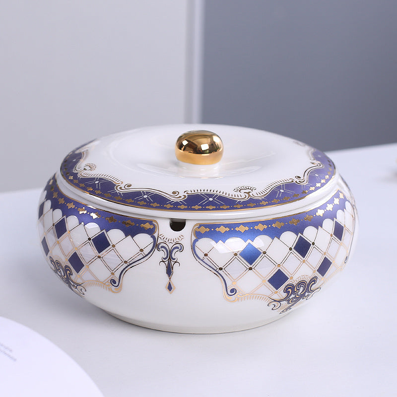 Haushaltskreatives Keramik großer Aschenbecher mit Deckel