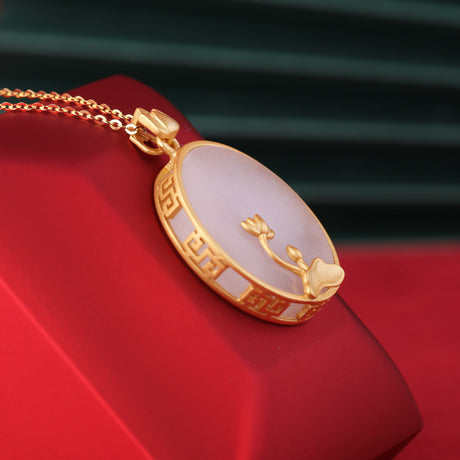 925 Sterling Silver Laid Hetian Jade Anhänger