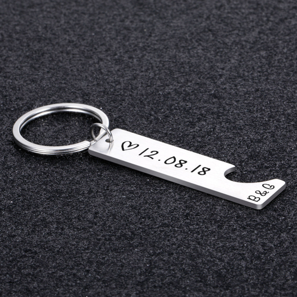 Customized Couples Keychain Boyfriend Girlfriend Anniversary Valentine's Day Gifts