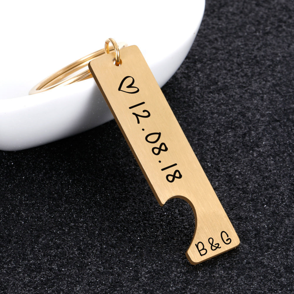 Customized Couples Keychain Boyfriend Girlfriend Anniversary Valentine's Day Gifts