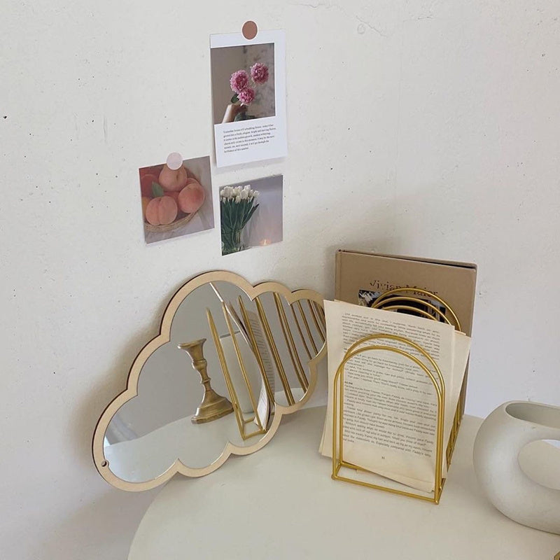 Makeup Mirror Wall Hanging Mirror Desktop Bedroom Sticker Hanging Mirror