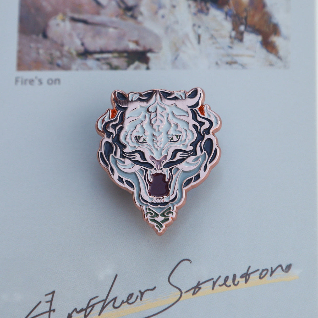 Weißer Tiger Metall Brosche Original Design Pin