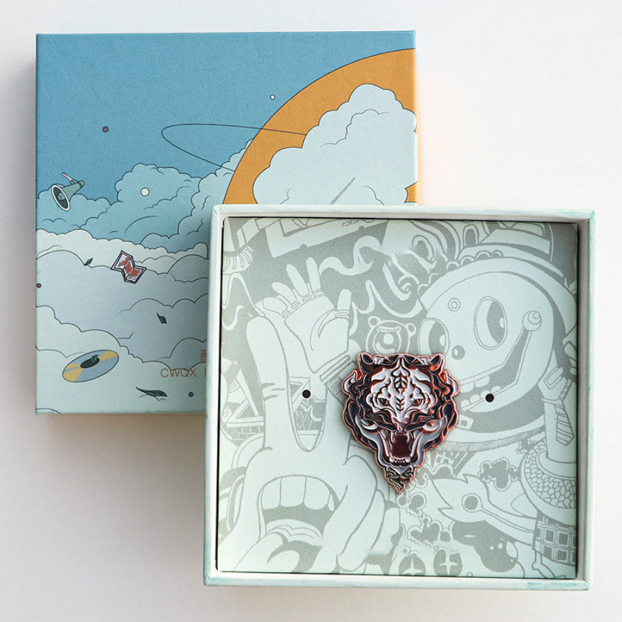 Weißer Tiger Metall Brosche Original Design Pin