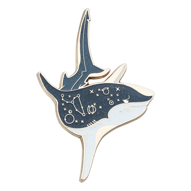 Ocean Shark Brosche Persönlichkeit Originales Design Metal Accessoires