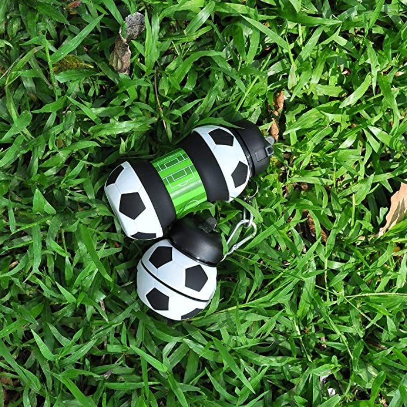 Football Silicone Water Bottle Collapsible Soccer Cup