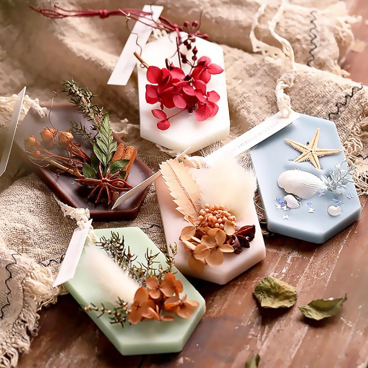 Aromatherapy Wax Tablets with Real Flowers-2