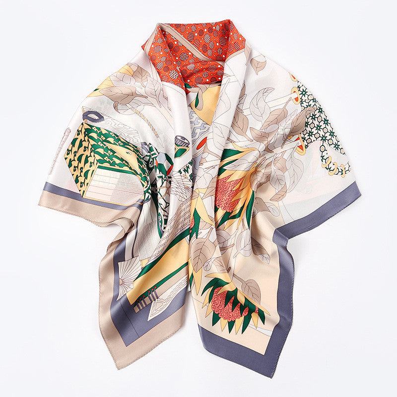 Square Scarf Windproof and Warm Heavy Silk Scarf