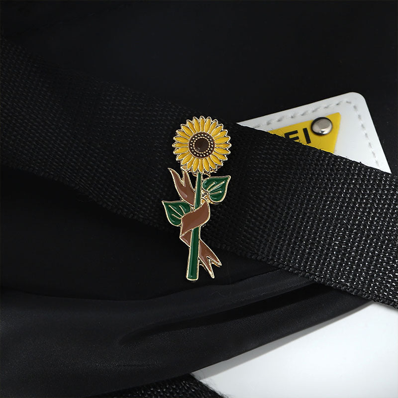 Sonnenblumenpflanze Brosche Männer und Frauen Trend Persönlichkeit Kreatives Pin Metal Badge