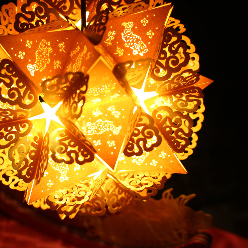 Neue Koi Paper Art Light DIY Kreative Origami Light Night Light Geburtstag Geschenkgeschenk Geschenk