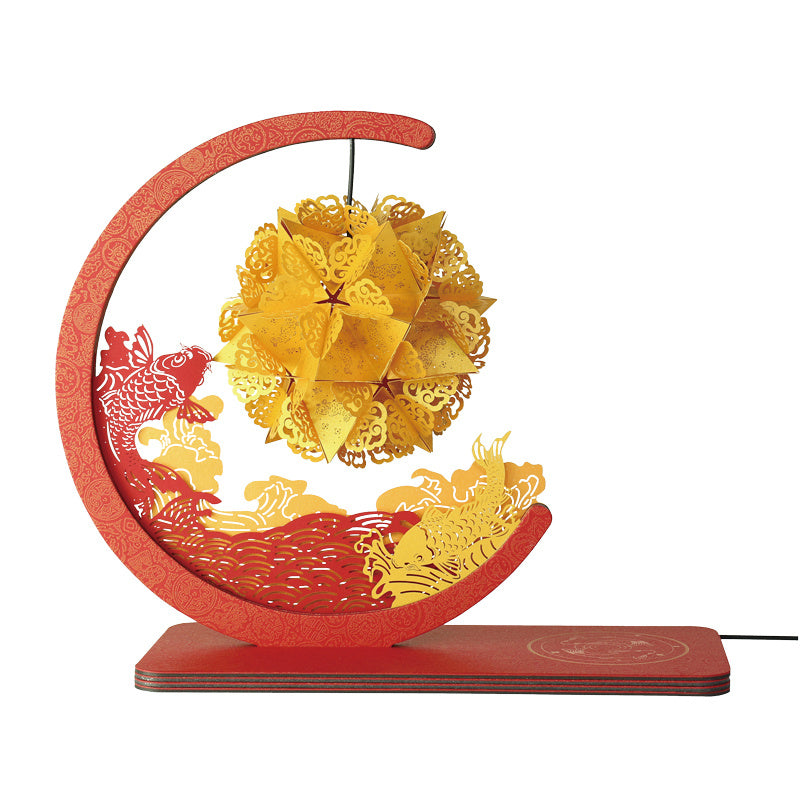Neue Koi Paper Art Light DIY Kreative Origami Light Night Light Geburtstag Geschenkgeschenk Geschenk
