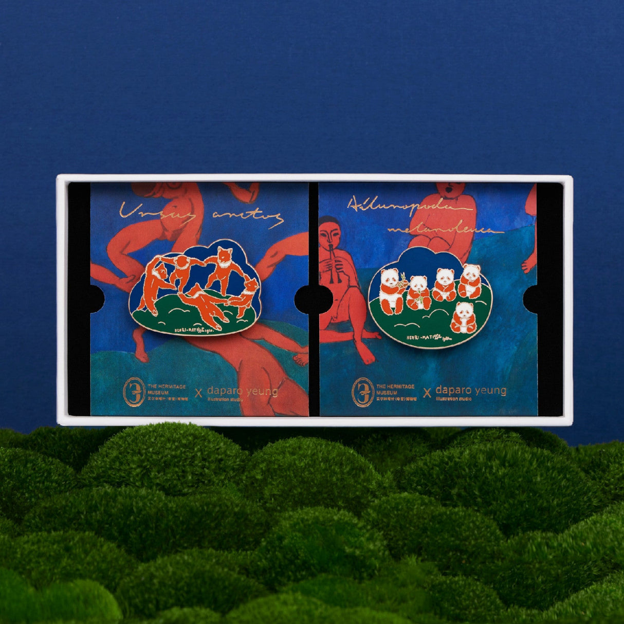 Daparo Brutalist Museum Co-Branded Brown Bear Panda Original Brosche Abzeichen