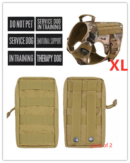 Military Tactical Dog Harness Adjustable Pet Dog Back
