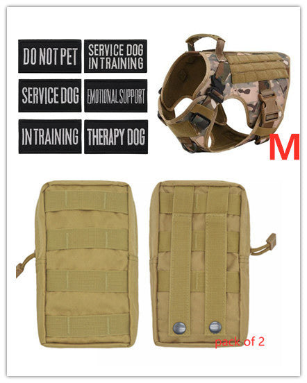 Military Tactical Dog Harness Adjustable Pet Dog Back