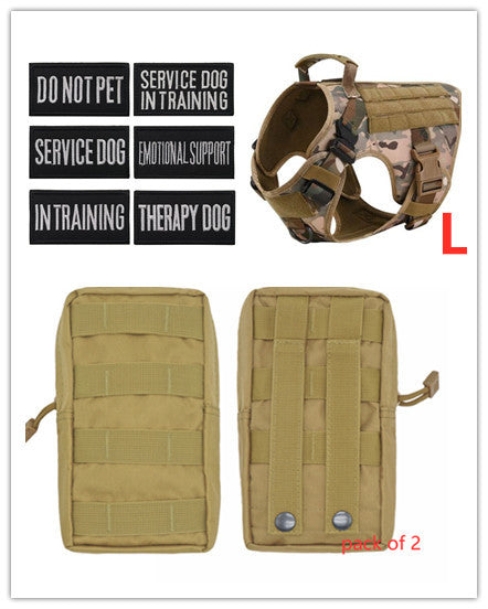 Military Tactical Dog Harness Adjustable Pet Dog Back