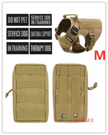 Military Tactical Dog Harness Adjustable Pet Dog Back