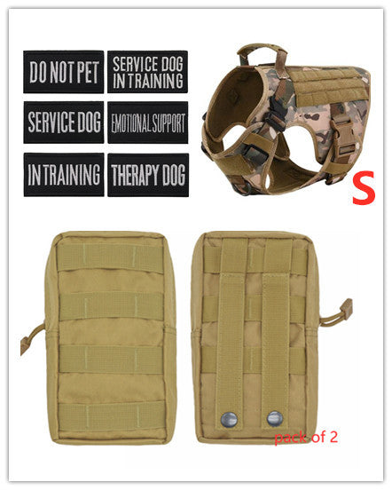 Military Tactical Dog Harness Adjustable Pet Dog Back