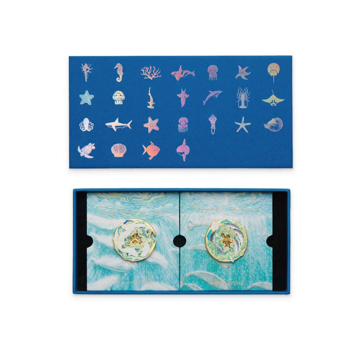 Beluga Narwal Designer Original Brosche Whale Abzeichen Ehepaar Luminöser Schmuck