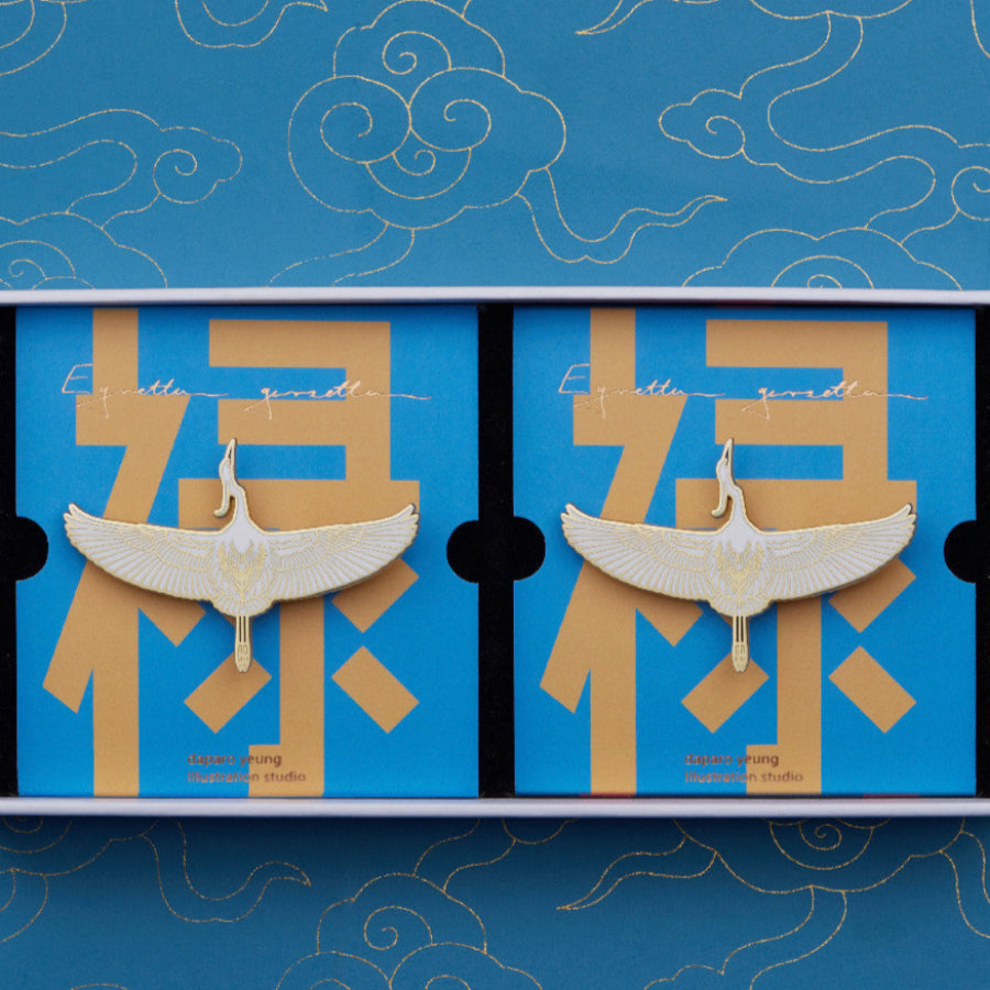 Daparo Egret Designer Original Broschen Promotion und Fortune Creative Badge