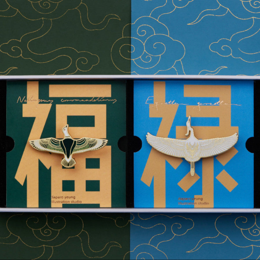 Daparo Egret Designer Original Broschen Promotion und Fortune Creative Badge