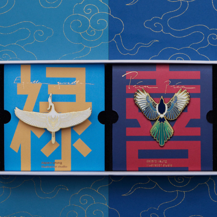 Daparo Egret Designer Original Broschen Promotion und Fortune Creative Badge