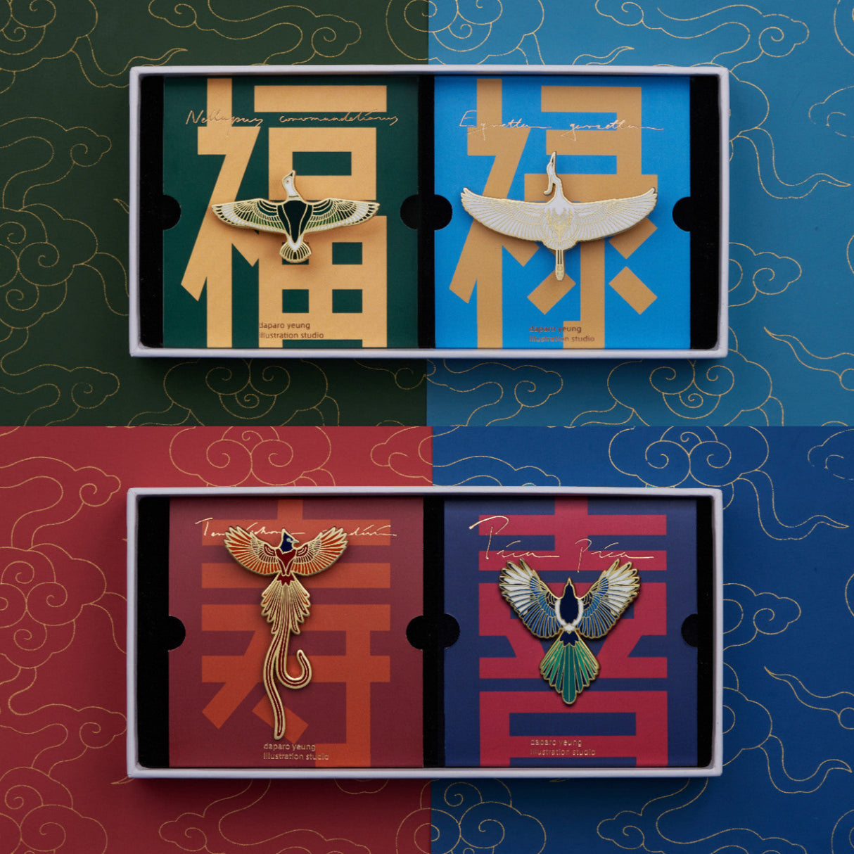 Daparo Egret Designer Original Broschen Promotion und Fortune Creative Badge