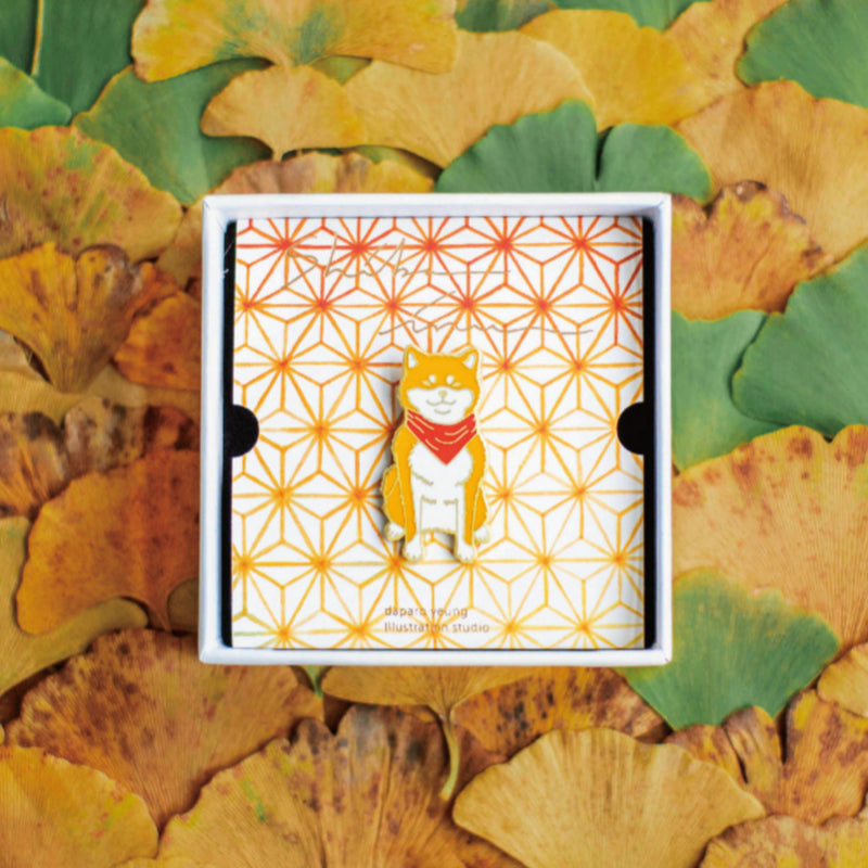 Süßes Haustier Shiba Inu Brosche Originalpaar des Originalpaares