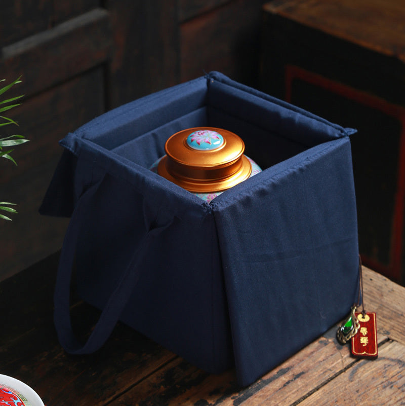 Haushaltstee Caddy Keramik Emaille Großer versiegter Tee Caddy Geschenkbox